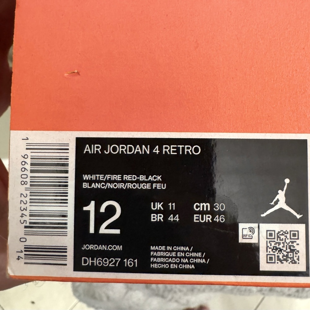 Jordan 4 Retro “Red Cement” - Men’s Size 12 – Brand New in Box - Picture 11 of 15